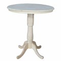 International Concepts 42 x 36 in. Round Top Pedestal Dining Table K-36RT-6B-2